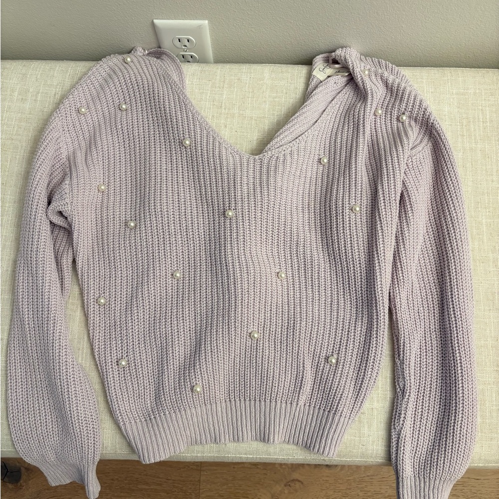 Jessica Simpson- twist back sweater